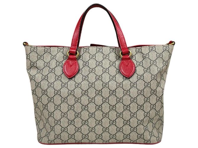 Borsa a Spalla Gucci Bosco Patch GG Supreme Marrone Rosso - vista 3