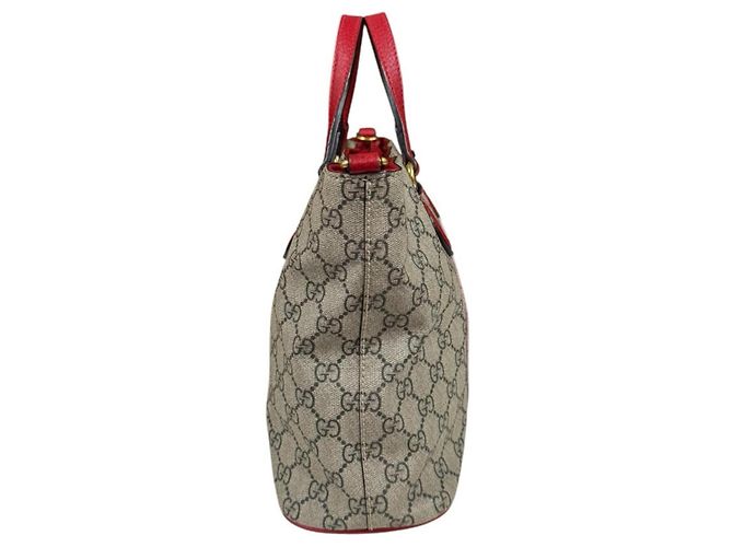 Borsa a Spalla Gucci Bosco Patch GG Supreme Marrone Rosso - vista 4