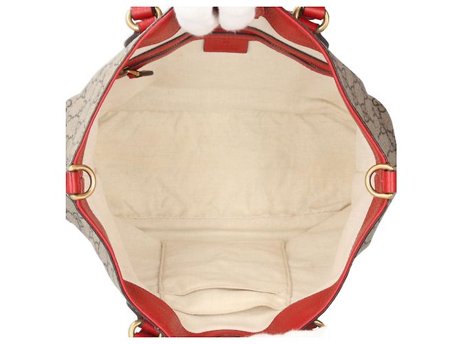 Borsa a Spalla Gucci Bosco Patch GG Supreme Marrone Rosso - vista 6