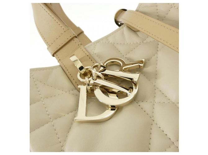 Borsa Christian Dior Toujours Medium Beige - vista 5