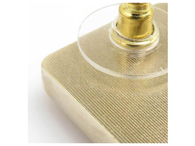 Pendientes de botón Chanel Oro y Rosa Dorado - vista 8
