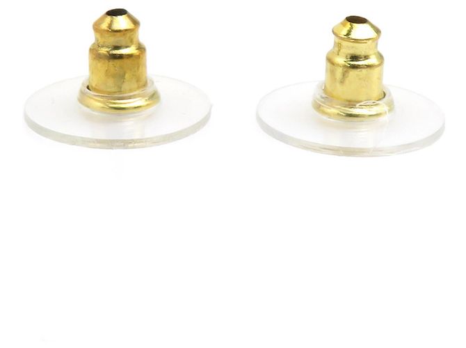 Pendientes de botón Chanel Oro y Rosa Dorado - vista 9