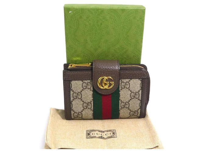 Cartera Bi-Fold Gucci en lona GG Supreme marrón Castaño - vista 15