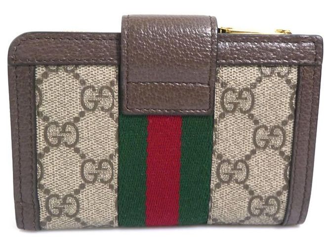 Cartera Bi-Fold Gucci en lona GG Supreme marrón Castaño - vista 2