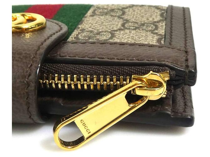 Cartera Bi-Fold Gucci en lona GG Supreme marrón Castaño - vista 8