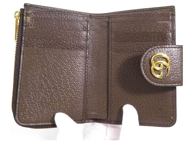 Cartera Bi-Fold Gucci en lona GG Supreme marrón Castaño - vista 9