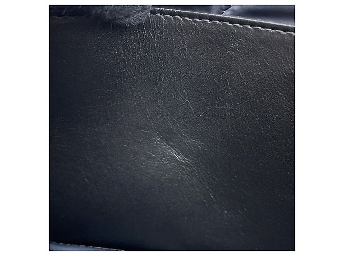 Borsa Hobo Chanel Coco Beach Mark Large in Nylon Nero Bianco - vista 9