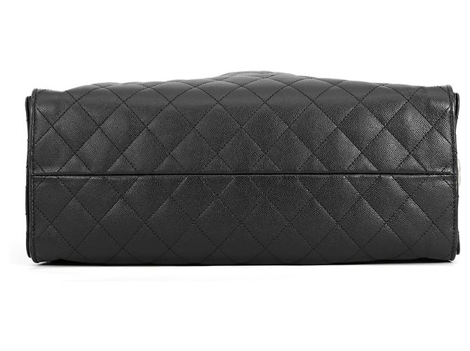 Borsa a tracolla con catena in pelle di vitello martellata nera Chanel Nero - vista 3