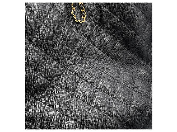 Borsa a tracolla con catena in pelle di vitello martellata nera Chanel Nero - vista 6
