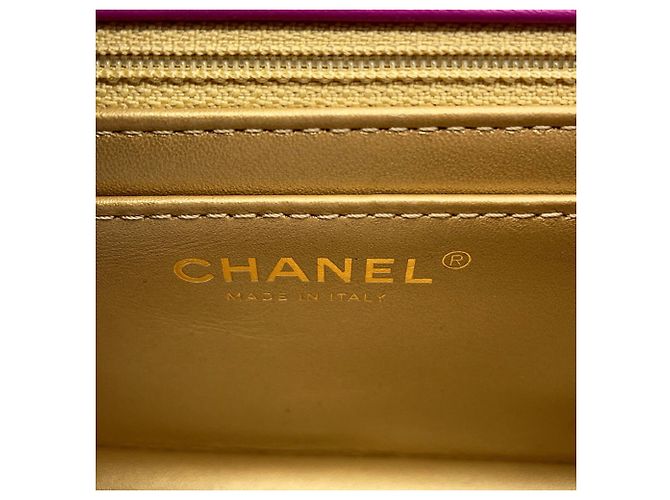 Borsa a tracolla Chanel Matelassé con catena Porpora - vista 12