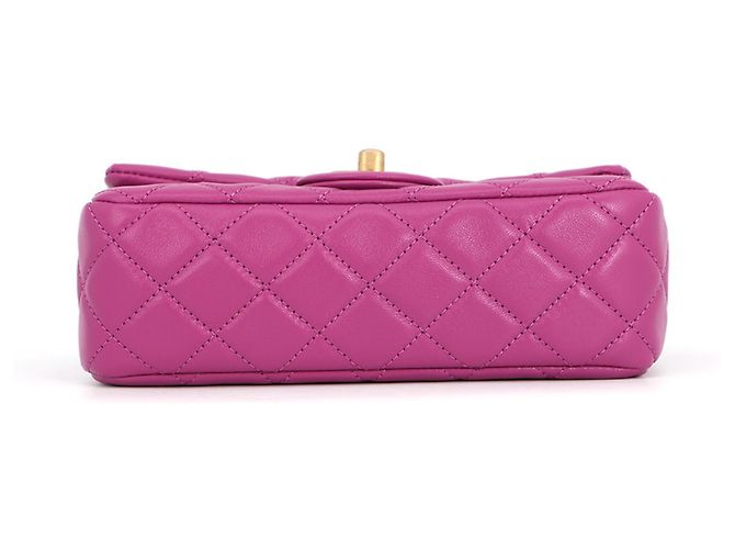 Borsa a tracolla Chanel Matelassé con catena Porpora - vista 3