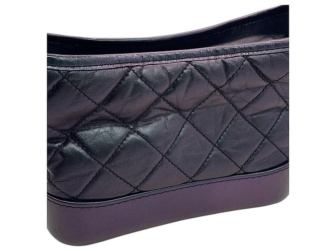 Borsa a Spalla con Catena Chanel Gabrielle de Small Hobo Viola scuro - vista 13