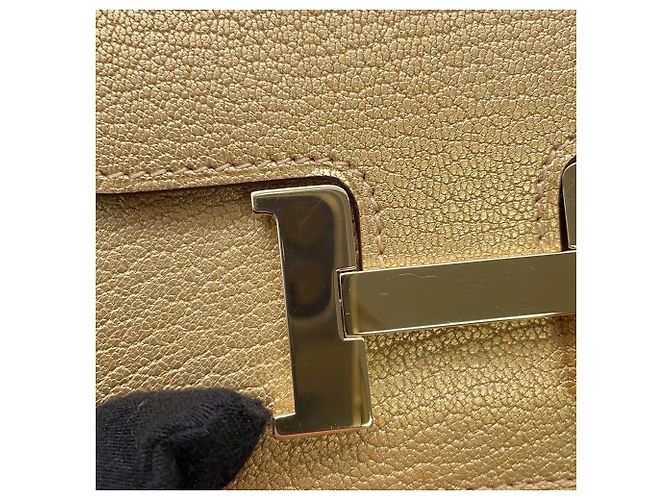 Hermès Hermes Constance Doré Champagne Chevre Monedero Dorado - vista 10