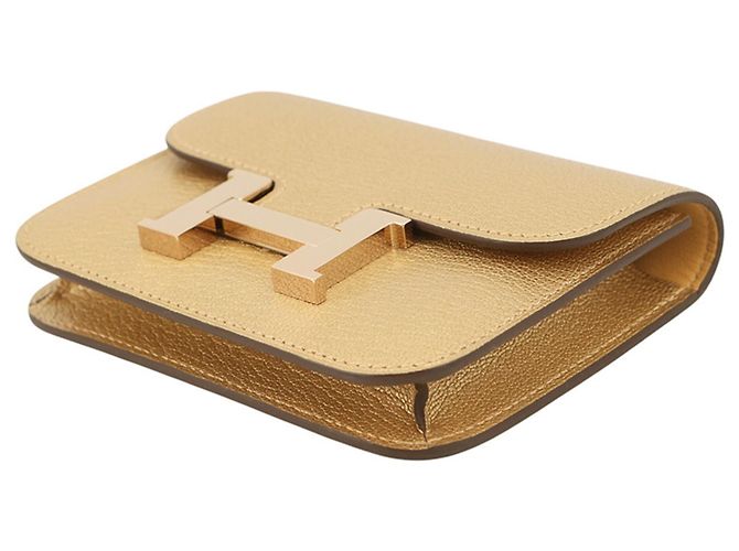 Hermès Hermes Constance Doré Champagne Chevre Monedero Dorado - vista 2