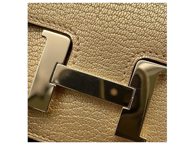 Hermès Hermes Constance Doré Champagne Chevre Monedero Dorado - vista 9