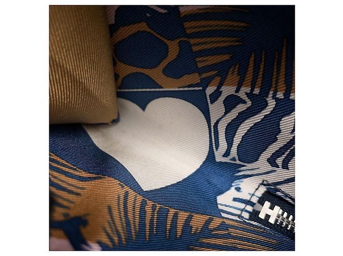 Hermès Cartera compacta de seda Hermes Azap Compact Mini en Bleu de Plus Azul - vista 6