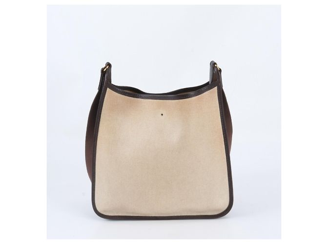 Hermès Borsa a tracolla Hermes Vespa PM Toile H Leather Beige Marrone scuro - vista 3