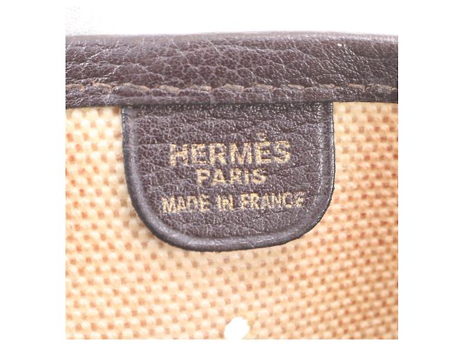 Hermès Borsa a tracolla Hermes Vespa PM Toile H Leather Beige Marrone scuro - vista 9