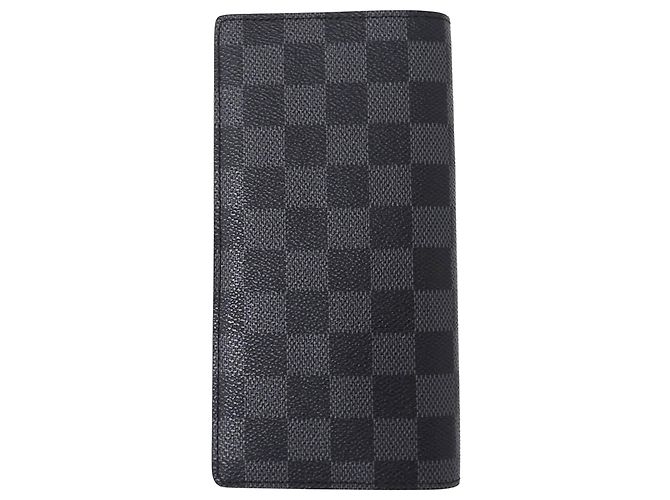 Portafoglio bi-fold da uomo Louis Vuitton Damier Graphite Nero Damier ebene - vista 2