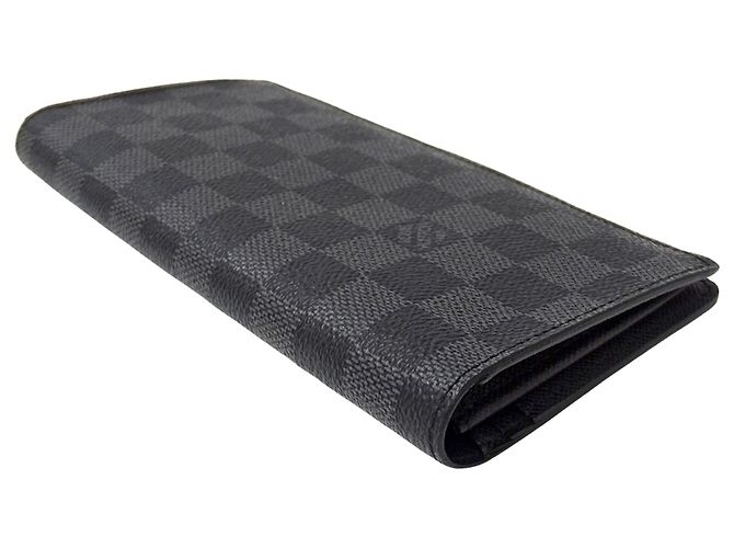 Portafoglio bi-fold da uomo Louis Vuitton Damier Graphite Nero Damier ebene - vista 3