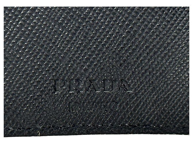 Portachiavi Prada in nylon nero - vista 5