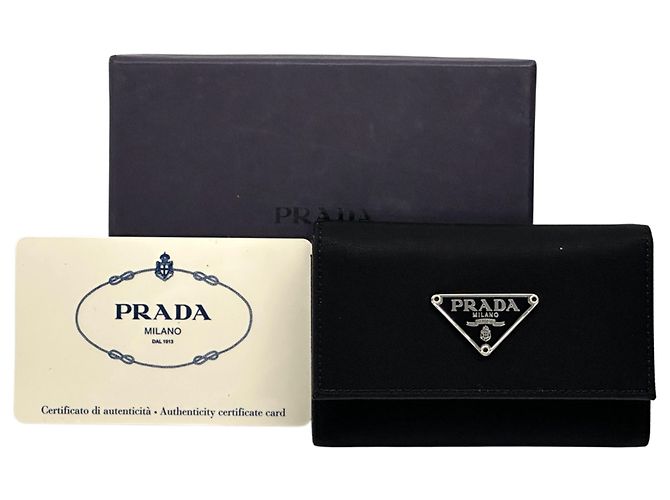 Portachiavi Prada in nylon nero - vista 6