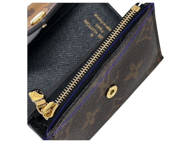 Cartera tríptico Louis Vuitton Monogram Giant Reverse Castaño Monograma - vista 10