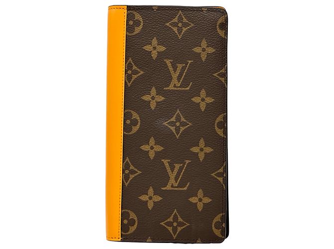 Louis Vuitton Monogram Macassar Long Wallet Brown Golden Orange - view 2