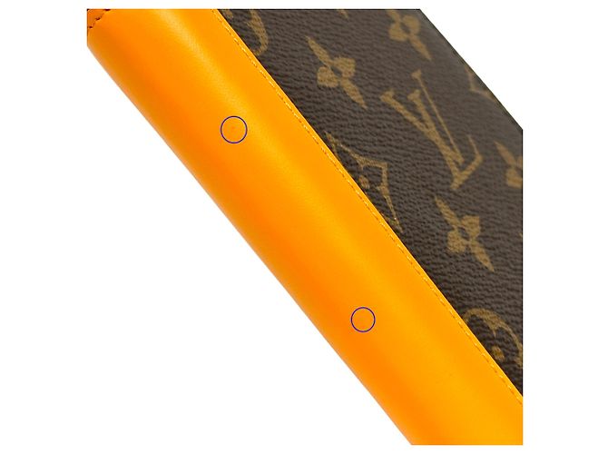 Louis Vuitton Monogram Macassar Long Wallet Brown Golden Orange - view 9