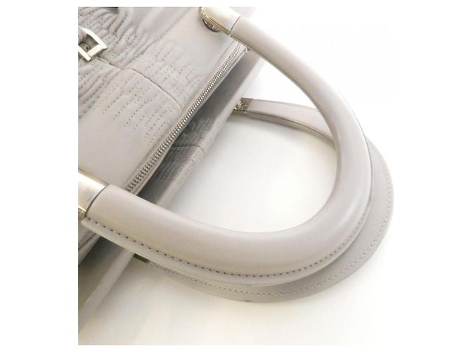 Borsa in pelle grigia Christian Dior Marrone - vista 6