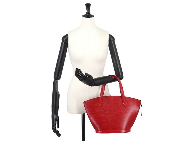 Borsa Tote Louis Vuitton Epi Saint Jacques Rosso - vista 10