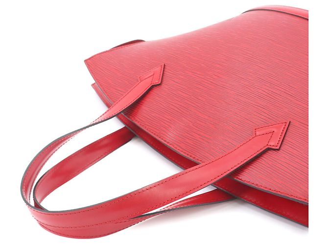 Borsa Tote Louis Vuitton Epi Saint Jacques Rosso - vista 5