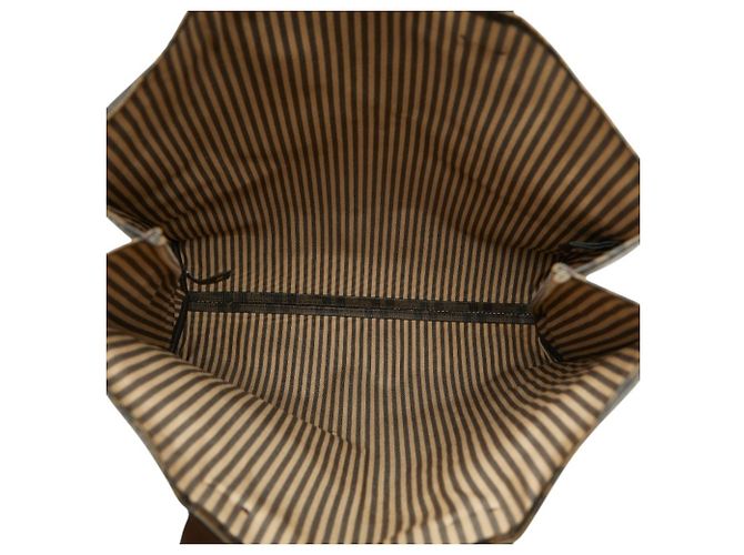 Borsa Tote Fendi Zucca marrone pelle e PVC - vista 8