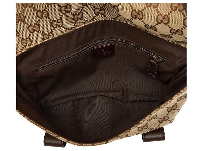 Borsa a tracolla Gucci GG Canvas Marrone Beige - vista 7