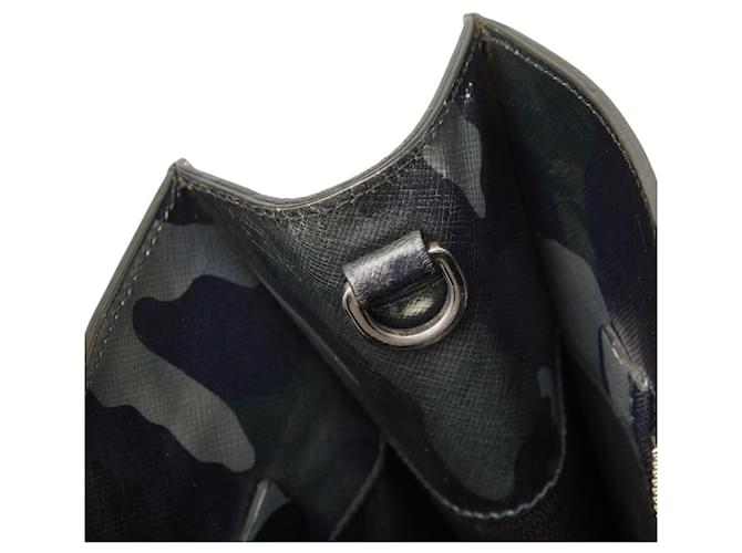 Borsa Prada Triangle Logo Plate Camouflage Marrone Nero Porpora - vista 10