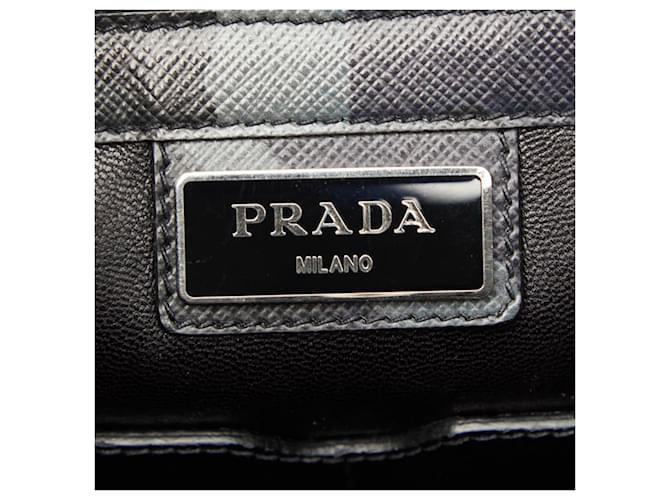 Borsa Prada Triangle Logo Plate Camouflage Marrone Nero Porpora - vista 14