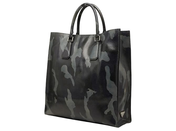 Borsa Prada Triangle Logo Plate Camouflage Marrone Nero Porpora - vista 2
