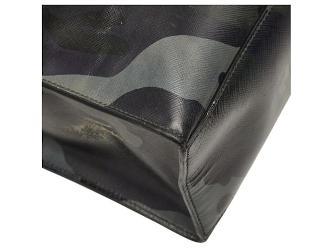 Borsa Prada Triangle Logo Plate Camouflage Marrone Nero Porpora - vista 7