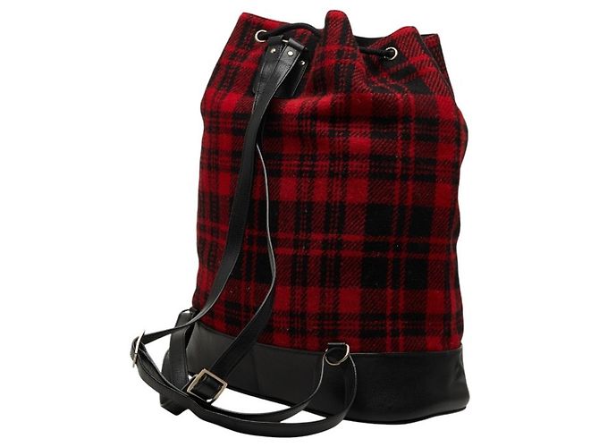 Saint Laurent Tweed Rucksack Rot - Ansicht 2