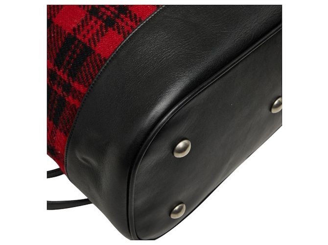 Saint Laurent Tweed Rucksack Rot - Ansicht 5