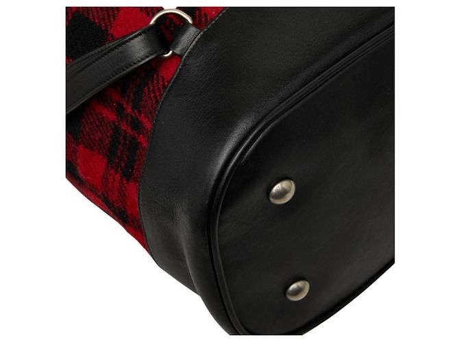 Saint Laurent Tweed Rucksack Rot - Ansicht 7