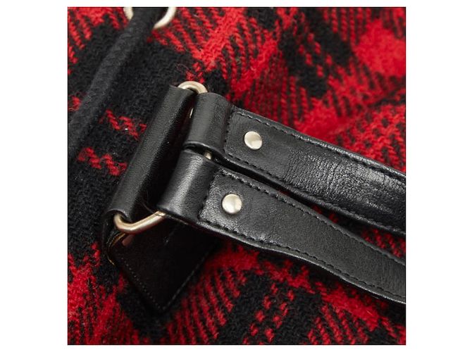 Saint Laurent Tweed Rucksack Rot - Ansicht 8
