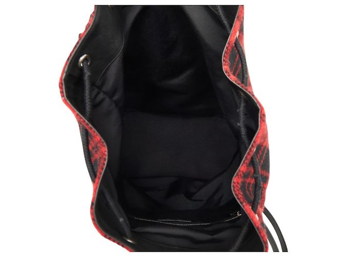 Saint Laurent Tweed Rucksack Rot - Ansicht 9
