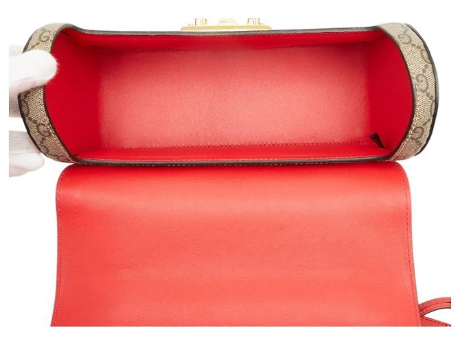 Borsa Gucci GG Small Bamboo Rosso Beige - vista 10