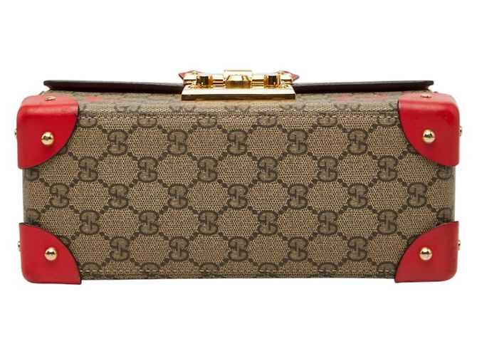 Borsa Gucci GG Small Bamboo Rosso Beige - vista 3
