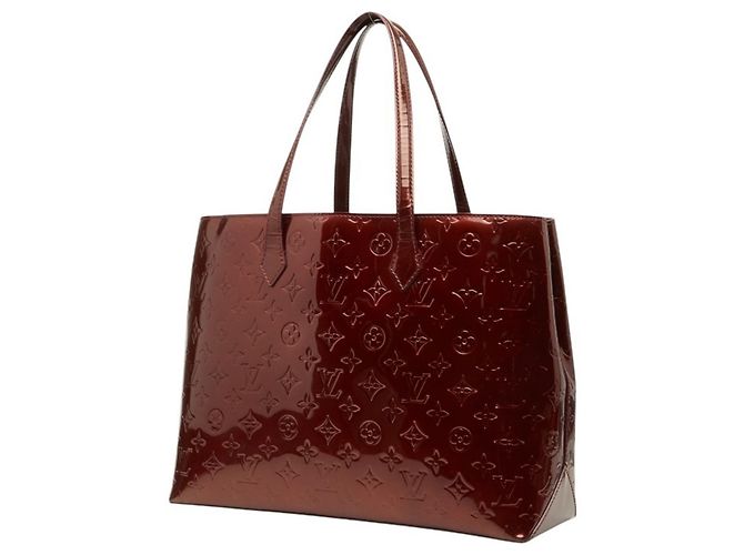 Borsa Tote Louis Vuitton Monogram Vernis Wilshire MM Rosso - vista 2