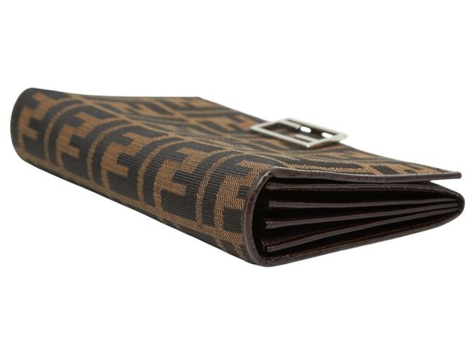 Fendi Zucca Long Wallet Braun Schwarz - Ansicht 4