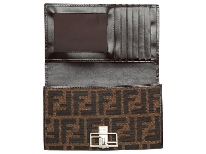 Fendi Zucca Long Wallet Braun Schwarz - Ansicht 9