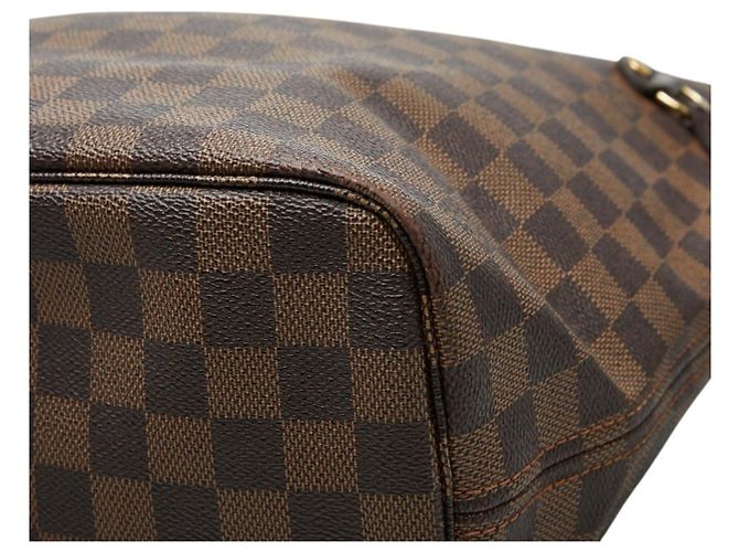 Borsa Tote Louis Vuitton Damier Neverfull MM Marrone - vista 4