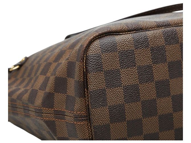 Borsa Tote Louis Vuitton Damier Neverfull MM Marrone - vista 7